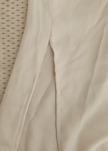 Düğmeli, Uzun Kollu, Beyaz Kadın Gömlek - Görsel 4