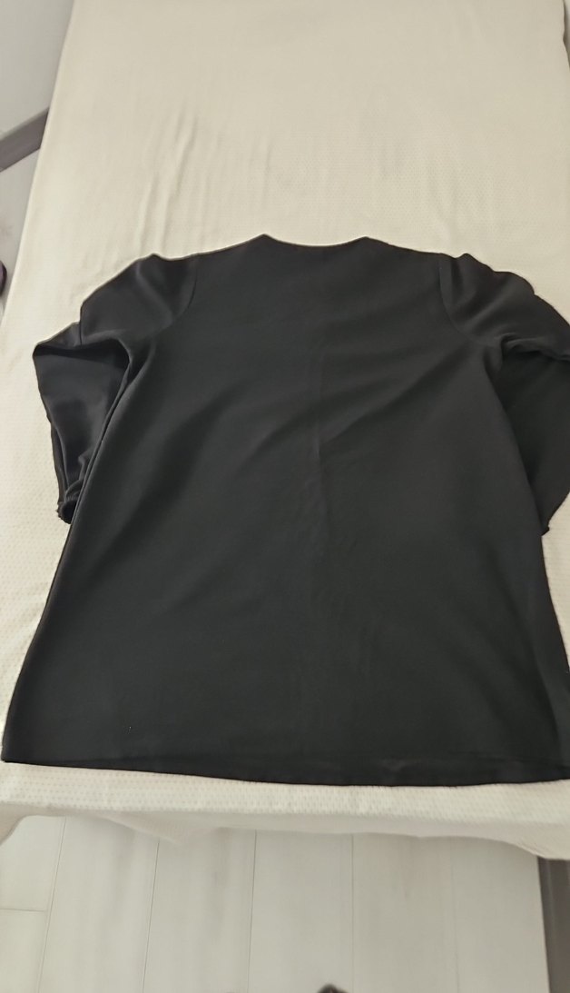 Siyah, Fermuarlı, Uzun Kollu Bluz - Görsel 2