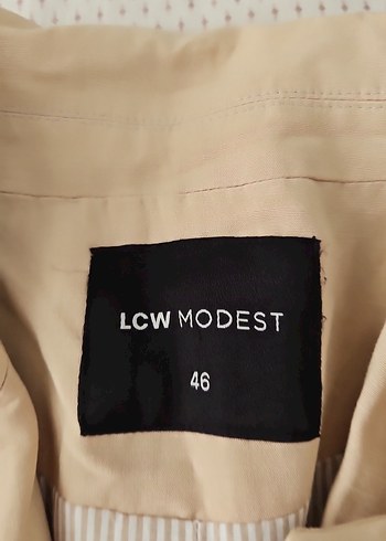 Bej Düğmeli Kadın Blazer Ceket - Görsel 4