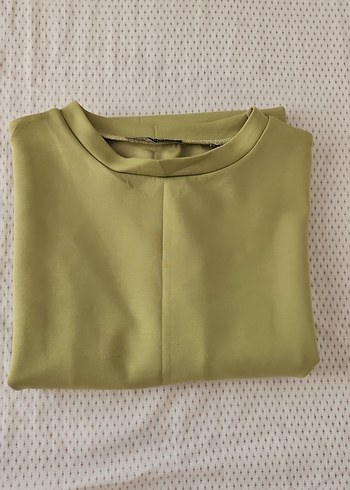 Haki Midi sweatshirt, Uzun Kollu, Salaş - Görsel 4