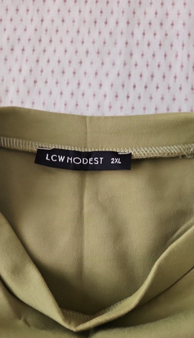 Haki Midi sweatshirt, Uzun Kollu, Salaş - Görsel 3