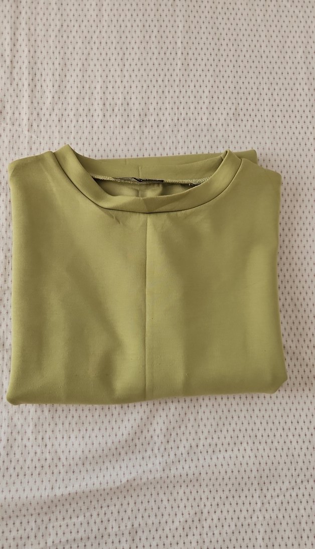 Haki Midi sweatshirt, Uzun Kollu, Salaş - Görsel 4