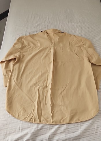 Bej Kısa Kollu Keten Gömlek - Görsel 3