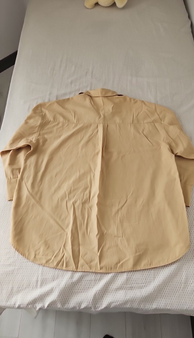 Bej Kısa Kollu Keten Gömlek - Görsel 3