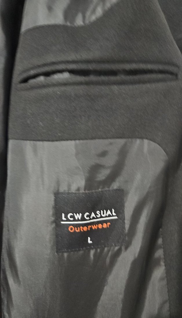 Düğmeli Siyah Erkek Kaban - Görsel 4