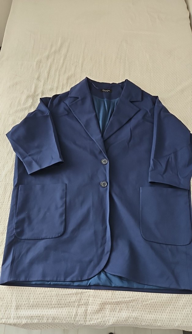 Düğmeli Lacivert Kadın Blazer Ceket - Görsel 2