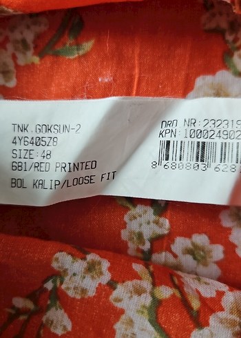 Çiçek Desenli Kırmızı Bohem Kadın Gömlek - Görsel 4