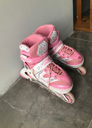 Pembe Desenli Bağcıklı Paten - Görsel 6