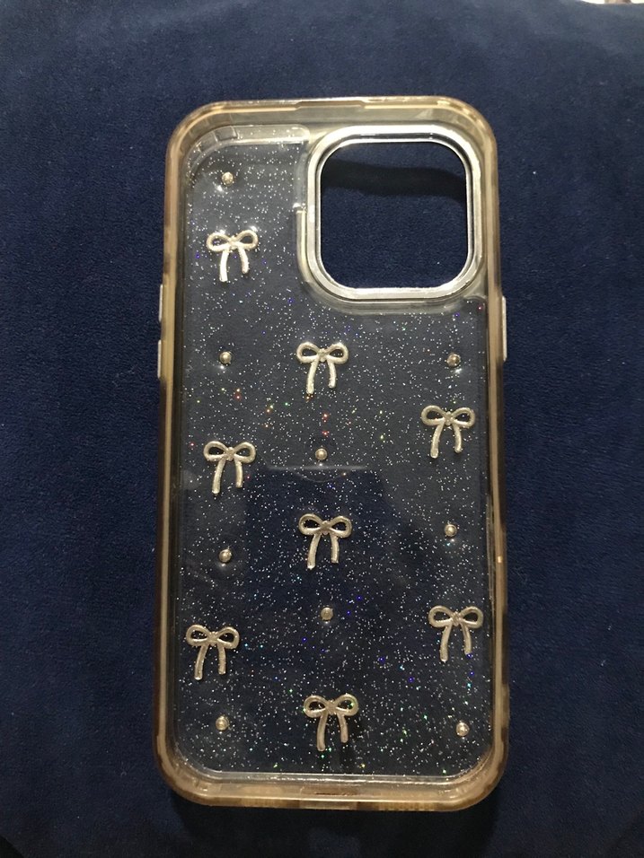 Altın Renkli Payetli Telefon Kılıfı - Görsel 2