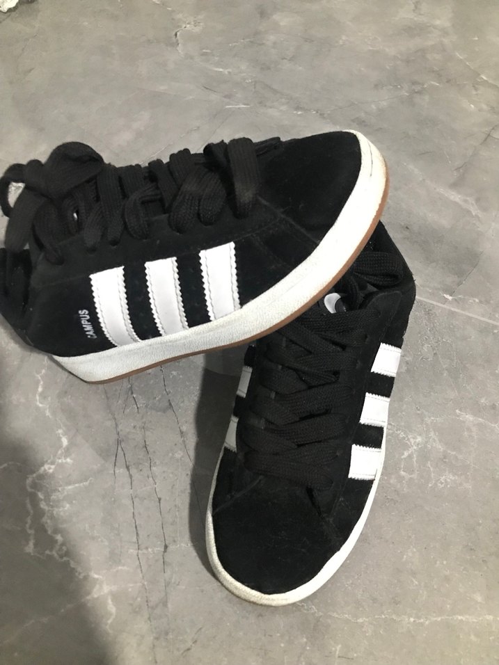 Siyah Beyaz Çizgili Kadın Sneakers - Görsel 2