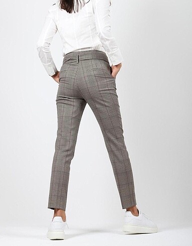 l Beden gri Renk Ekose pantalon