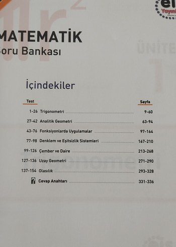 11. Sınıf Matematik Soru Bankası - Görsel 2