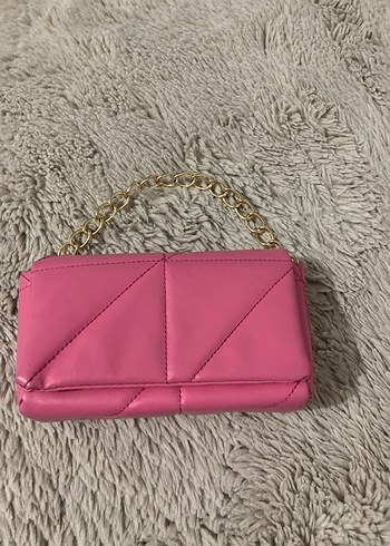 Zincir Saplı Pastel Pembe Kadın Çanta