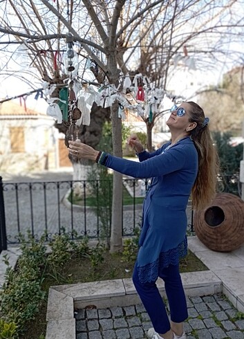 m Beden mavi Renk Günlük penye uzun kollu ceket