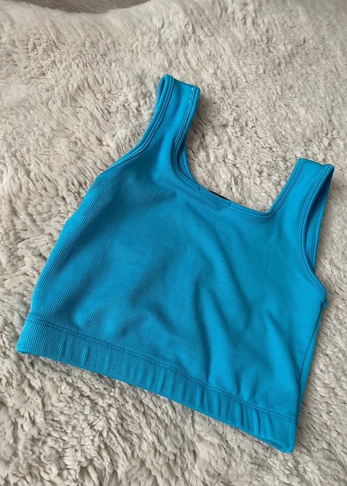 Lastikli Zara crop - Görsel 3