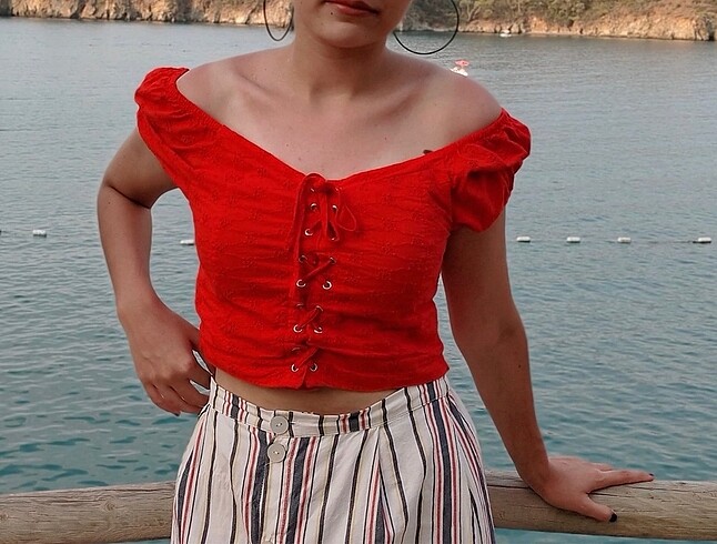 Bağcıklı bluz - Görsel 6