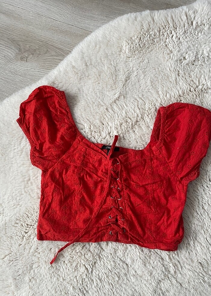 Bağcıklı bluz - Görsel 2