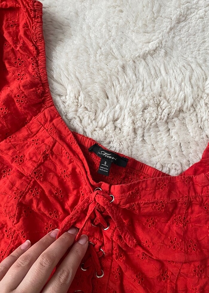 Bağcıklı bluz - Görsel 4