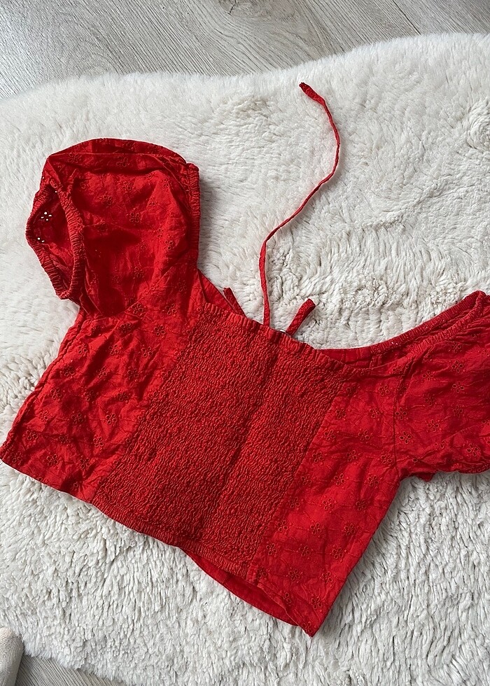 Bağcıklı bluz - Görsel 5