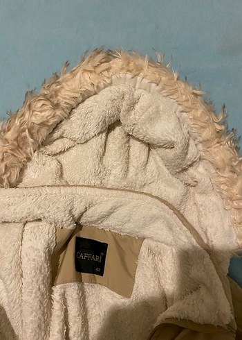 Bej Kadın Midi Boy Sıcak Mont - Görsel 5