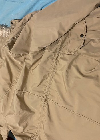 Bej Kadın Midi Boy Sıcak Mont - Görsel 6