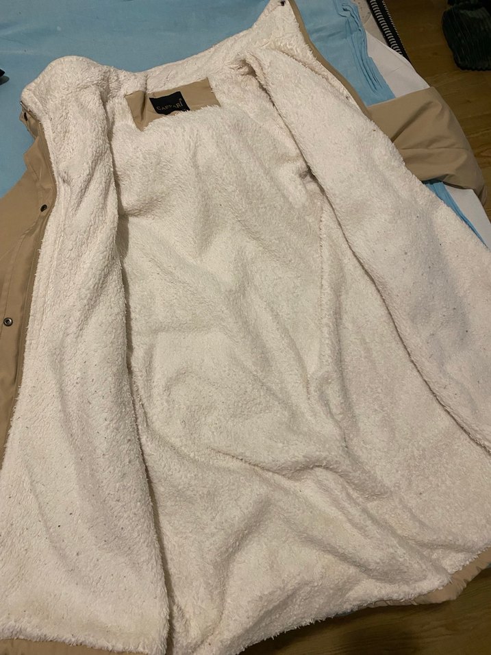 Bej Kadın Midi Boy Sıcak Mont - Görsel 3