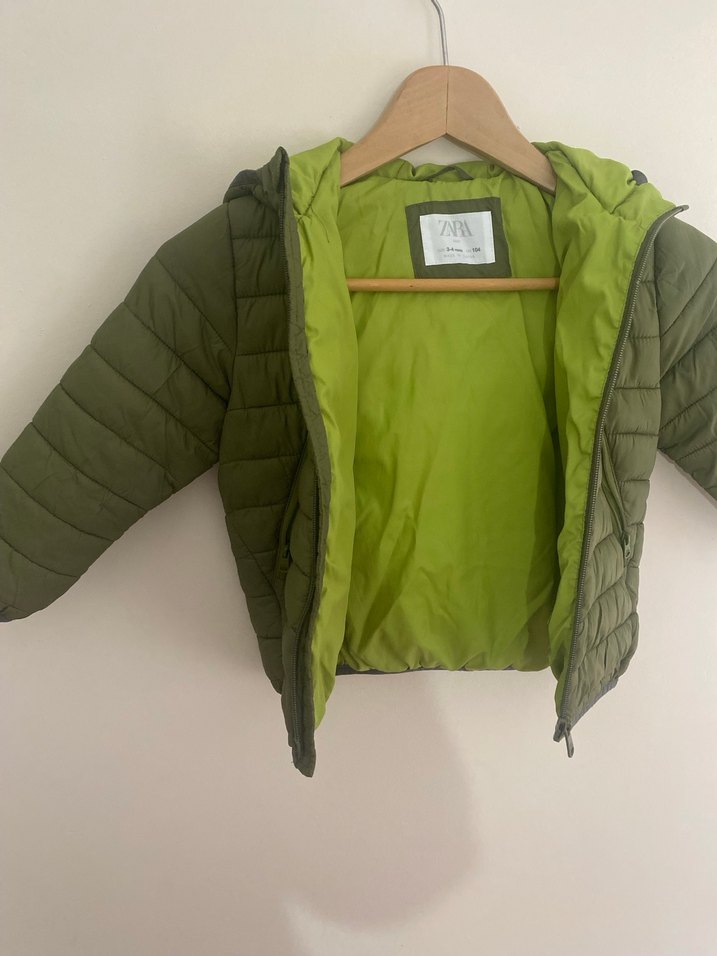 Zara Haki Yeşil Çocuk Mont - Görsel 4