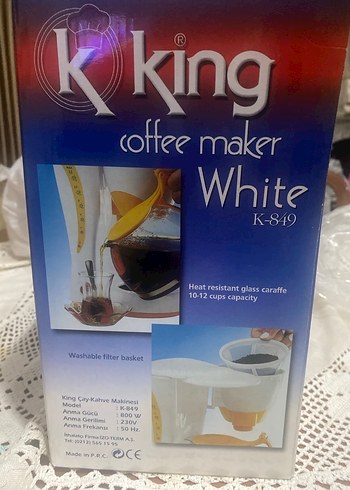 King Marka Beyaz Filtre Kahve Makinesi - Görsel 7