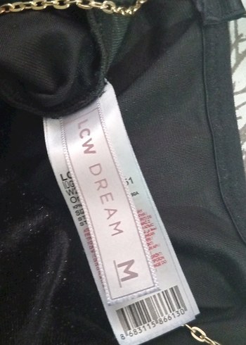 m Beden Zincir Detaylı Siyah Mini Büstiyer