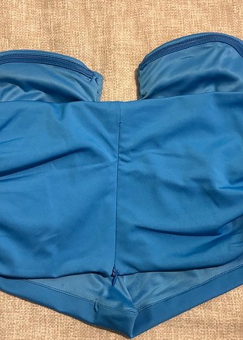 Mavi straplez crop - Görsel 3