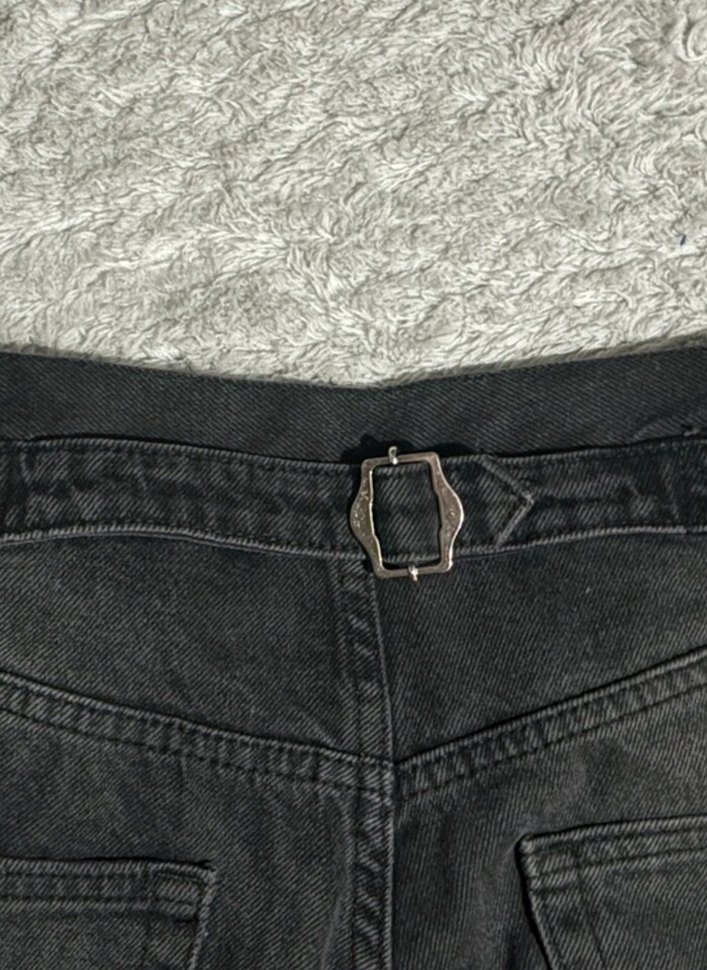 siyah kot baggy pantolon - Görsel 3