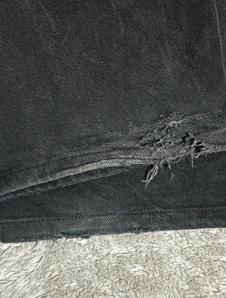 siyah kot baggy pantolon - Görsel 4