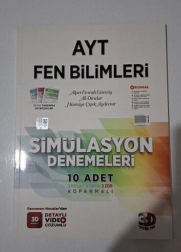 3d ayt fen bilimleri deneme kitabı