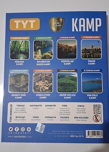  Soru Kalesi Yayınları Tüm Dersler Tyt Kamp Deneme Sınavları