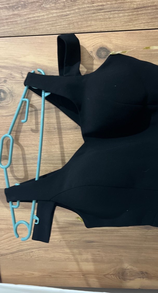 Siyah V Yakalı Uzun Kadın Abiye Elbise - Görsel 3