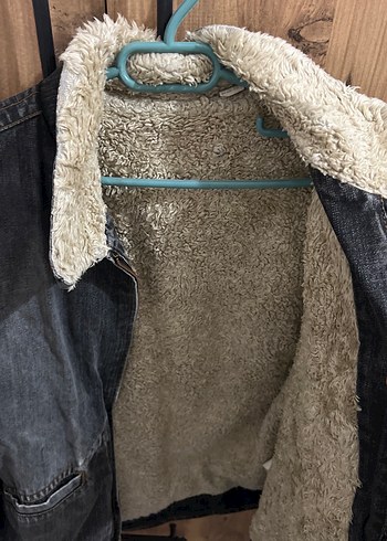 Kadın Gri Kürklü Denim Ceket - Görsel 2