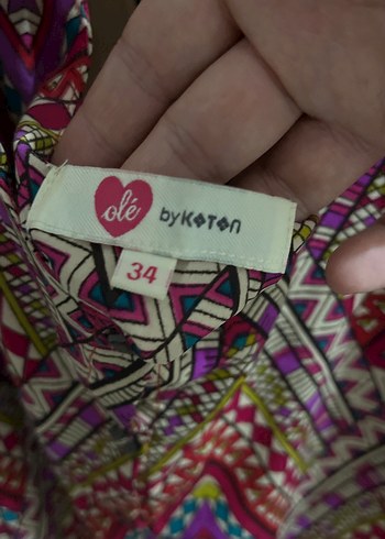 Renkli Bohem Uzun Askılı Elbise - Görsel 3