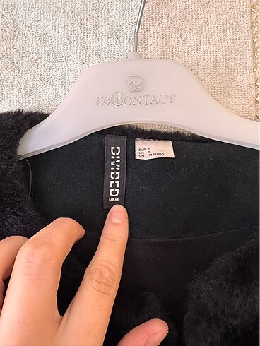 H&M HM orijinal siyah kürk sıfır