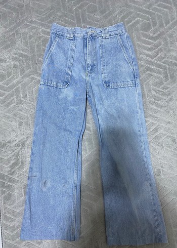 Mavi Loose Fit Midi çocuk Pantolon