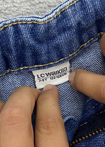 LC Waikiki Çocuk Volanlı Mavi Denim Mini Etek