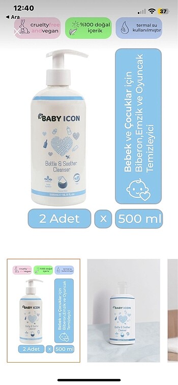 diğer Beden Baby İcon biberon ve oyuncak temizleme