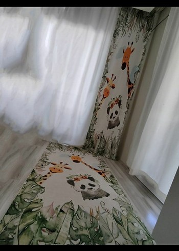 çocuk odası perde/halı/avize takımı