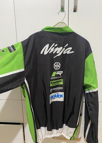 Erkek Biker Tarzı Fitilli Yeşil Mont - Görsel 2