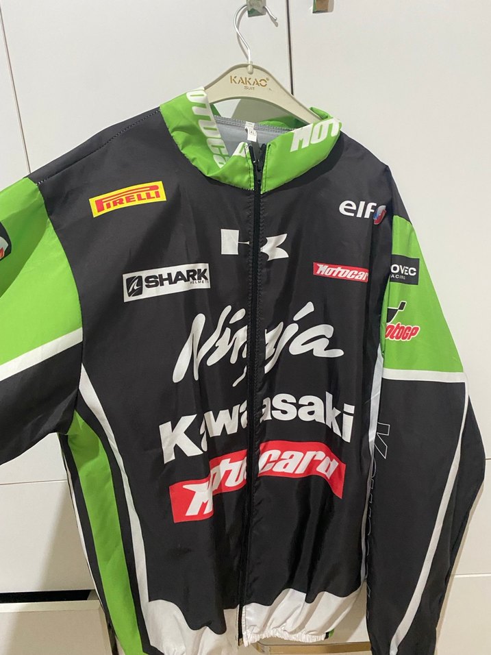 Erkek Biker Tarzı Fitilli Yeşil Mont - Görsel 3