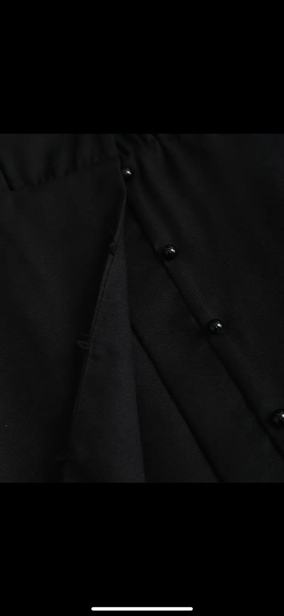 Siyah gotik gömlek y2k - Görsel 5