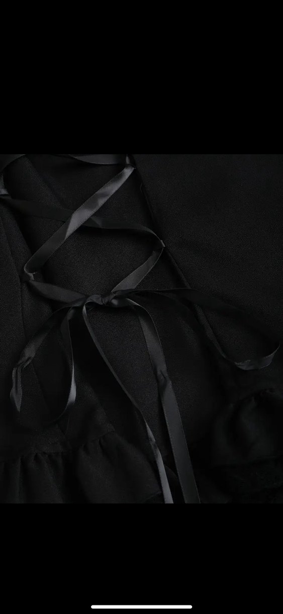 Siyah gotik gömlek y2k - Görsel 3