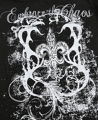 Kayık yaka siyah tişört (gotik,y2k) - Görsel 3