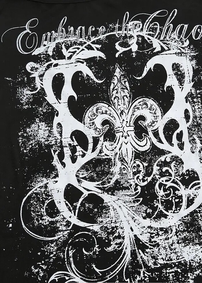 Kayık yaka siyah tişört (gotik,y2k) - Görsel 3