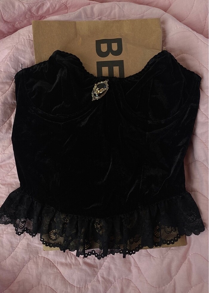 bluz siyah gotik - Görsel 3