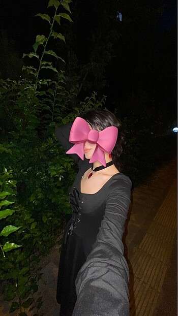 gotik y2k elbise asimetrik
